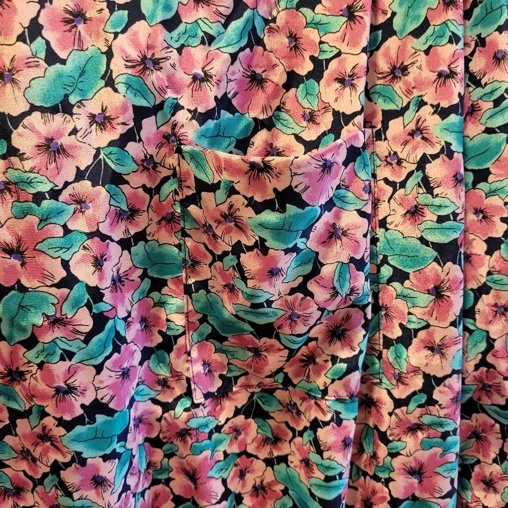 Vintage Evanna Colorful Floral Long Sleeve Blouse Made In USA Size 12 - Picture 3 of 9